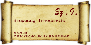 Szepessy Innocencia névjegykártya